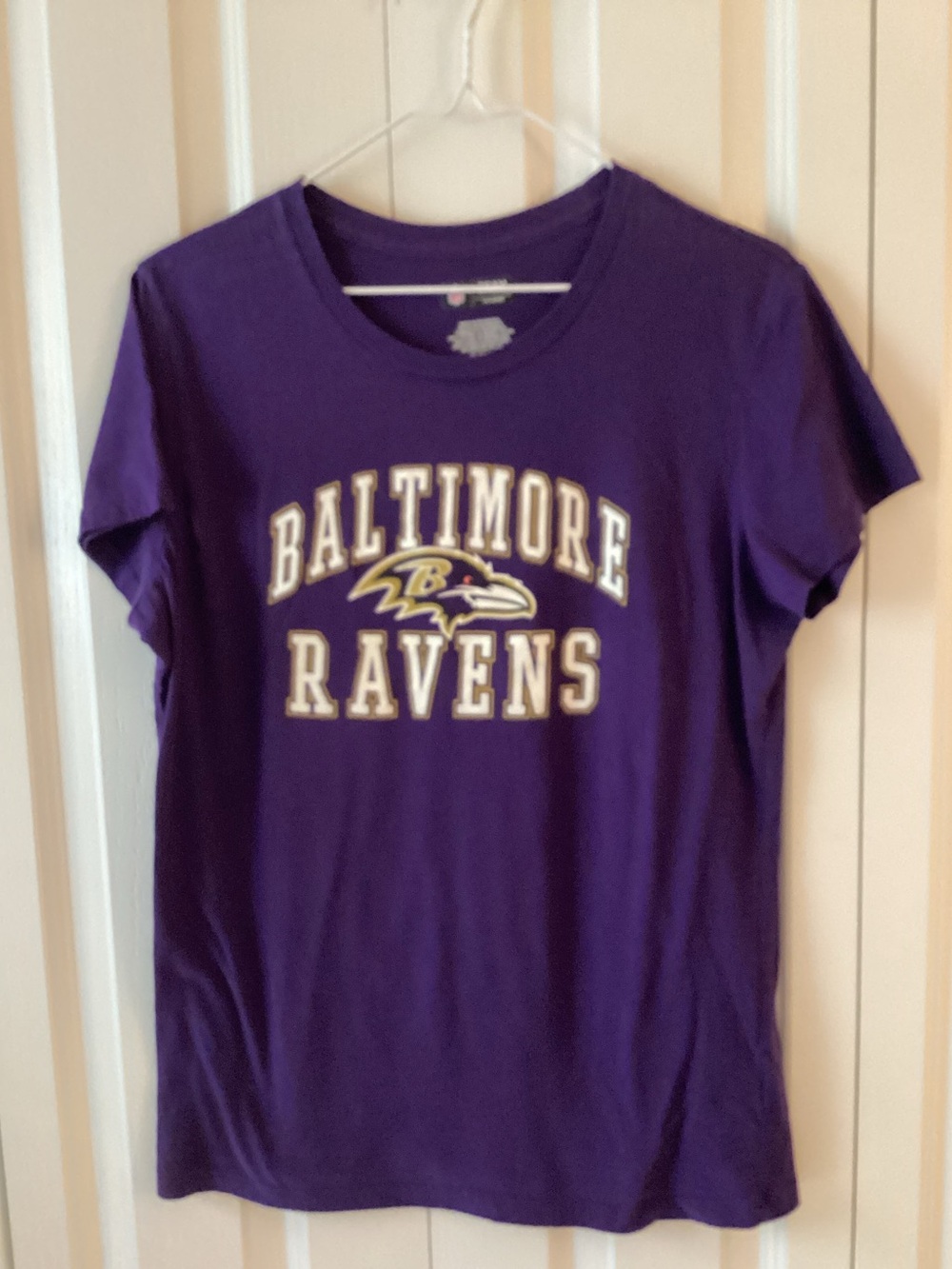 Baltimore Ravens Purple Graphic Fitted Tee Women’s XL